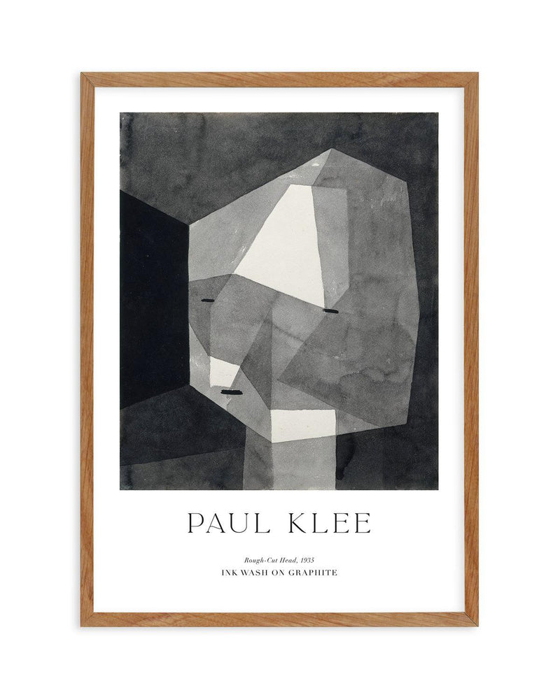 Rough Cut Head 1935 by Paul Klee Art Print-PRINT-Olive et Oriel-Olive et Oriel-50x70 cm | 19.6" x 27.5"-Walnut-With White Border-Buy-Australian-Art-Prints-Online-with-Olive-et-Oriel-Your-Artwork-Specialists-Austrailia-Decorate-With-Coastal-Photo-Wall-Art-Prints-From-Our-Beach-House-Artwork-Collection-Fine-Poster-and-Framed-Artwork