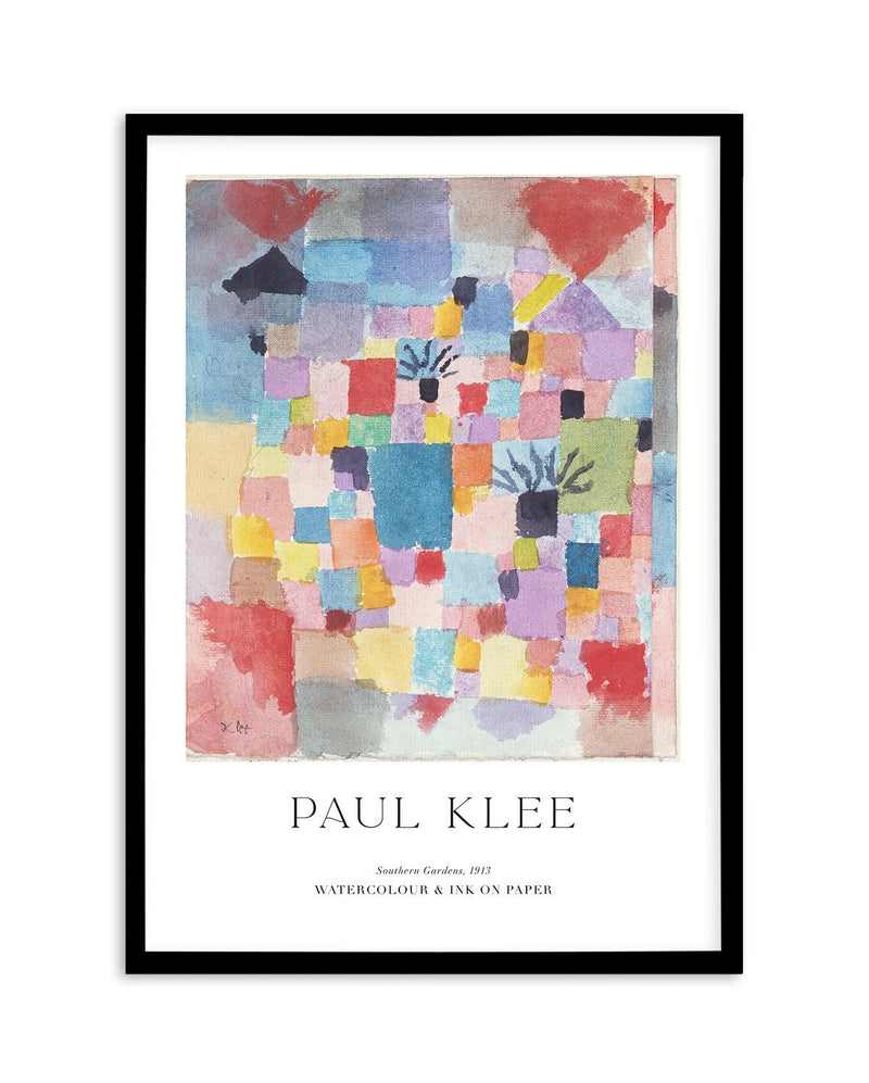 Southern Gardens 1913 by Paul Klee Art Print-PRINT-Olive et Oriel-Olive et Oriel-A5 | 5.8" x 8.3" | 14.8 x 21cm-Black-With White Border-Buy-Australian-Art-Prints-Online-with-Olive-et-Oriel-Your-Artwork-Specialists-Austrailia-Decorate-With-Coastal-Photo-Wall-Art-Prints-From-Our-Beach-House-Artwork-Collection-Fine-Poster-and-Framed-Artwork
