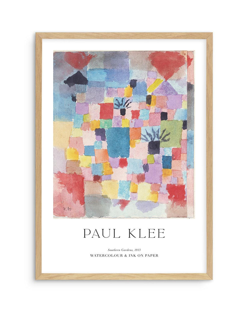 Southern Gardens 1913 by Paul Klee Art Print-PRINT-Olive et Oriel-Olive et Oriel-A5 | 5.8" x 8.3" | 14.8 x 21cm-Oak-With White Border-Buy-Australian-Art-Prints-Online-with-Olive-et-Oriel-Your-Artwork-Specialists-Austrailia-Decorate-With-Coastal-Photo-Wall-Art-Prints-From-Our-Beach-House-Artwork-Collection-Fine-Poster-and-Framed-Artwork