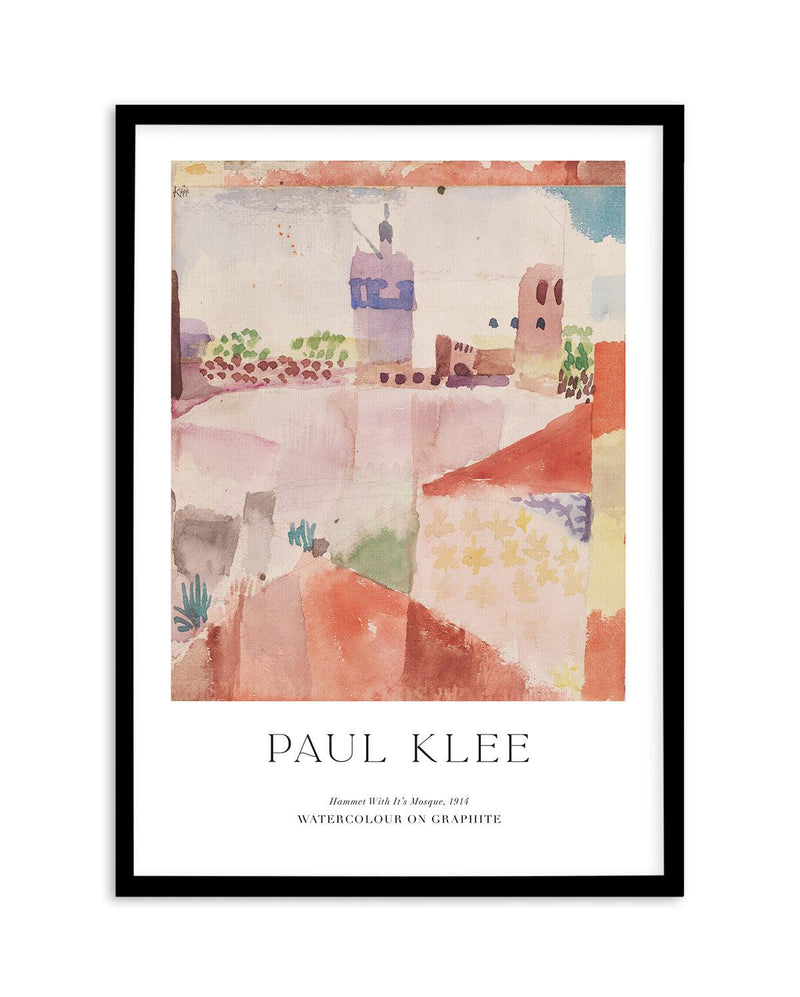Hammet With It's Mosque 1914 by Paul Klee Art Print-PRINT-Olive et Oriel-Olive et Oriel-A5 | 5.8" x 8.3" | 14.8 x 21cm-Black-With White Border-Buy-Australian-Art-Prints-Online-with-Olive-et-Oriel-Your-Artwork-Specialists-Austrailia-Decorate-With-Coastal-Photo-Wall-Art-Prints-From-Our-Beach-House-Artwork-Collection-Fine-Poster-and-Framed-Artwork