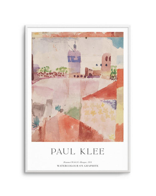 Hammet With It's Mosque 1914 by Paul Klee Art Print-PRINT-Olive et Oriel-Olive et Oriel-A5 | 5.8" x 8.3" | 14.8 x 21cm-Unframed Art Print-With White Border-Buy-Australian-Art-Prints-Online-with-Olive-et-Oriel-Your-Artwork-Specialists-Austrailia-Decorate-With-Coastal-Photo-Wall-Art-Prints-From-Our-Beach-House-Artwork-Collection-Fine-Poster-and-Framed-Artwork