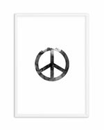 Peace Sign | Black Watercolour Art Print-PRINT-Olive et Oriel-Olive et Oriel-A4 | 8.3" x 11.7" | 21 x 29.7cm-White-With White Border-Buy-Australian-Art-Prints-Online-with-Olive-et-Oriel-Your-Artwork-Specialists-Austrailia-Decorate-With-Coastal-Photo-Wall-Art-Prints-From-Our-Beach-House-Artwork-Collection-Fine-Poster-and-Framed-Artwork