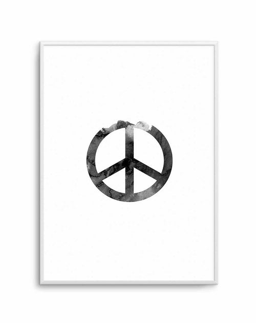 Peace Sign | Black Watercolour Art Print-PRINT-Olive et Oriel-Olive et Oriel-A4 | 8.3" x 11.7" | 21 x 29.7cm-Unframed Art Print-With White Border-Buy-Australian-Art-Prints-Online-with-Olive-et-Oriel-Your-Artwork-Specialists-Austrailia-Decorate-With-Coastal-Photo-Wall-Art-Prints-From-Our-Beach-House-Artwork-Collection-Fine-Poster-and-Framed-Artwork