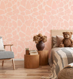 Peachy Giraffe Wallpaper - Olive et Oriel