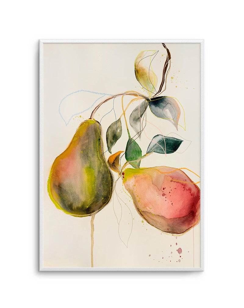 Pear by Leigh Viner Art Print-PRINT-Olive et Oriel-Leigh Viner-A5 | 5.8" x 8.3" | 14.8 x 21cm-Unframed Art Print-With White Border-Buy-Australian-Art-Prints-Online-with-Olive-et-Oriel-Your-Artwork-Specialists-Austrailia-Decorate-With-Coastal-Photo-Wall-Art-Prints-From-Our-Beach-House-Artwork-Collection-Fine-Poster-and-Framed-Artwork