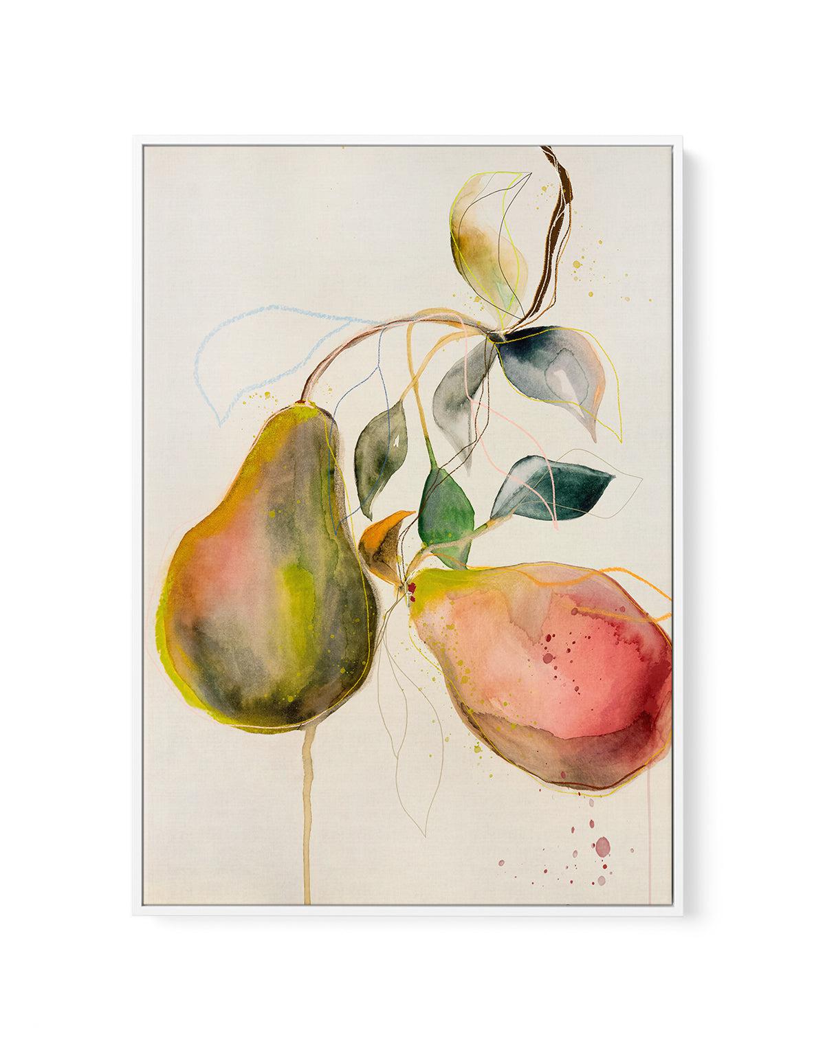 Pear by Leigh Viner | Framed Canvas-CANVAS-You can shop wall art online with Olive et Oriel for everything from abstract art to fun kids wall art. Our beautiful modern art prints and canvas art are available from large canvas prints to wall art paintings and our proudly Australian artwork collection offers only the highest quality framed large wall art and canvas art Australia - You can buy fashion photography prints or Hampton print posters and paintings on canvas from Olive et Oriel and have t