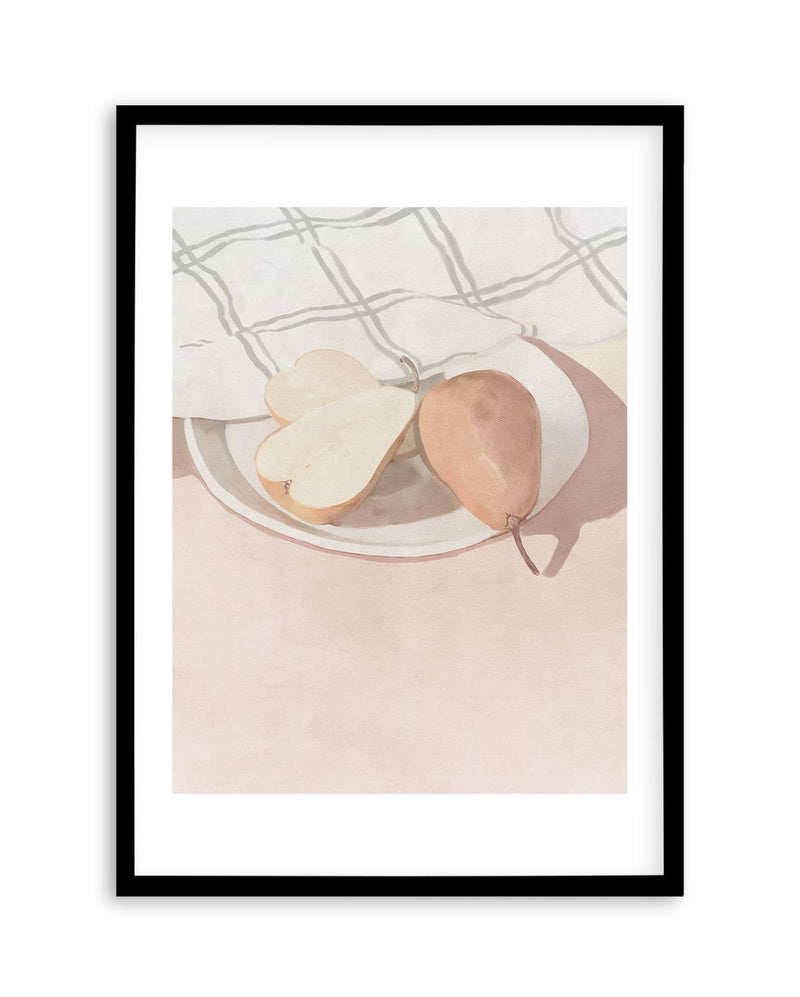 Pears Art Print-PRINT-Olive et Oriel-Olive et Oriel-A5 | 5.8" x 8.3" | 14.8 x 21cm-Black-With White Border-Buy-Australian-Art-Prints-Online-with-Olive-et-Oriel-Your-Artwork-Specialists-Austrailia-Decorate-With-Coastal-Photo-Wall-Art-Prints-From-Our-Beach-House-Artwork-Collection-Fine-Poster-and-Framed-Artwork