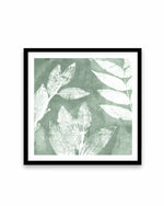 Petal Imprint II Sage Art Print-PRINT-Order sage mint green framed abstract painting wall art prints online with Olive et Oriel Australia