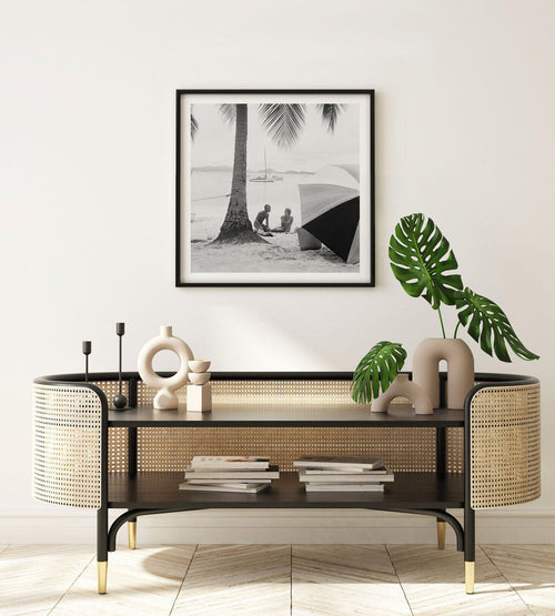 Picnic Under The Palms | Tom Kelley Archive Art Print-Print-Olive et Oriel-Olive et Oriel-Buy-Australian-Art-Prints-Online-with-Olive-et-Oriel-Your-Artwork-Specialists-Austrailia-Decorate-With-Coastal-Photo-Wall-Art-Prints-From-Our-Beach-House-Artwork-Collection-Fine-Poster-and-Framed-Artwork