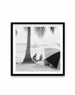 Picnic Under The Palms | Tom Kelley Archive Art Print-Print-Olive et Oriel-Olive et Oriel-70x70 cm | 27.5" x 27.5"-Black-With White Border-Buy-Australian-Art-Prints-Online-with-Olive-et-Oriel-Your-Artwork-Specialists-Austrailia-Decorate-With-Coastal-Photo-Wall-Art-Prints-From-Our-Beach-House-Artwork-Collection-Fine-Poster-and-Framed-Artwork