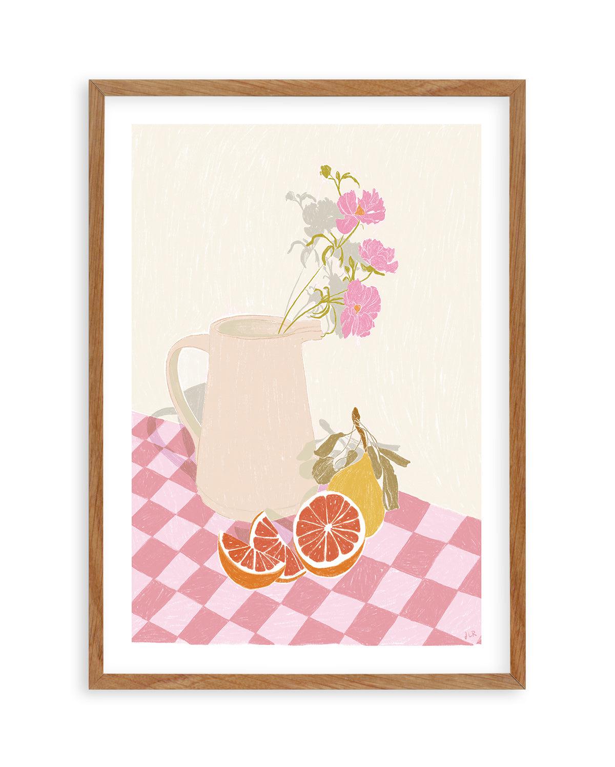 Pimms Jug by Jenny Liz Rome Art Print-PRINT-Olive et Oriel-Jenny Liz Rome-50x70 cm | 19.6" x 27.5"-Walnut-With White Border-Buy-Australian-Art-Prints-Online-with-Olive-et-Oriel-Your-Artwork-Specialists-Austrailia-Decorate-With-Coastal-Photo-Wall-Art-Prints-From-Our-Beach-House-Artwork-Collection-Fine-Poster-and-Framed-Artwork