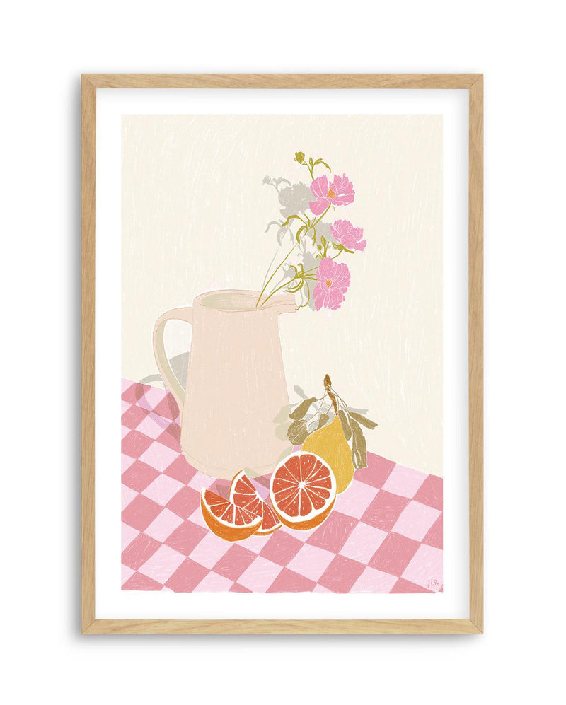 Pimms Jug by Jenny Liz Rome Art Print-PRINT-Olive et Oriel-Jenny Liz Rome-A5 | 5.8" x 8.3" | 14.8 x 21cm-Oak-With White Border-Buy-Australian-Art-Prints-Online-with-Olive-et-Oriel-Your-Artwork-Specialists-Austrailia-Decorate-With-Coastal-Photo-Wall-Art-Prints-From-Our-Beach-House-Artwork-Collection-Fine-Poster-and-Framed-Artwork