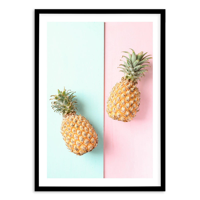 Pineapple Pop Art Print-PRINT-Olive et Oriel-Olive et Oriel-A5 | 5.8" x 8.3" | 14.8 x 21cm-Black-With White Border-Buy-Australian-Art-Prints-Online-with-Olive-et-Oriel-Your-Artwork-Specialists-Austrailia-Decorate-With-Coastal-Photo-Wall-Art-Prints-From-Our-Beach-House-Artwork-Collection-Fine-Poster-and-Framed-Artwork