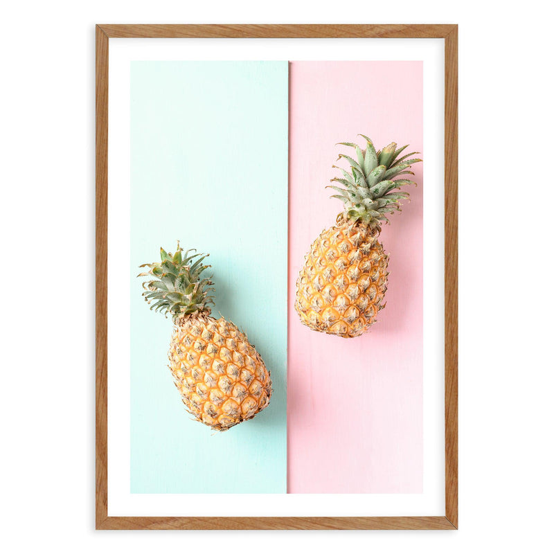 Pineapple Pop Art Print-PRINT-Olive et Oriel-Olive et Oriel-50x70 cm | 19.6" x 27.5"-Walnut-With White Border-Buy-Australian-Art-Prints-Online-with-Olive-et-Oriel-Your-Artwork-Specialists-Austrailia-Decorate-With-Coastal-Photo-Wall-Art-Prints-From-Our-Beach-House-Artwork-Collection-Fine-Poster-and-Framed-Artwork