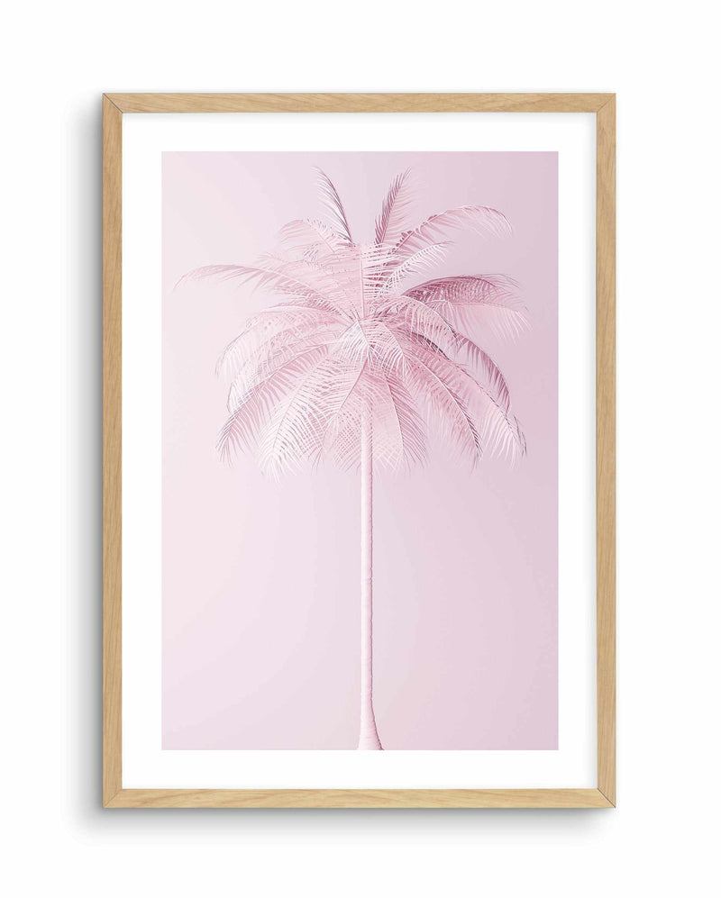 Pink Palm Art Print-PRINT-Olive et Oriel-Olive et Oriel-A5 | 5.8" x 8.3" | 14.8 x 21cm-Oak-With White Border-Buy-Australian-Art-Prints-Online-with-Olive-et-Oriel-Your-Artwork-Specialists-Austrailia-Decorate-With-Coastal-Photo-Wall-Art-Prints-From-Our-Beach-House-Artwork-Collection-Fine-Poster-and-Framed-Artwork