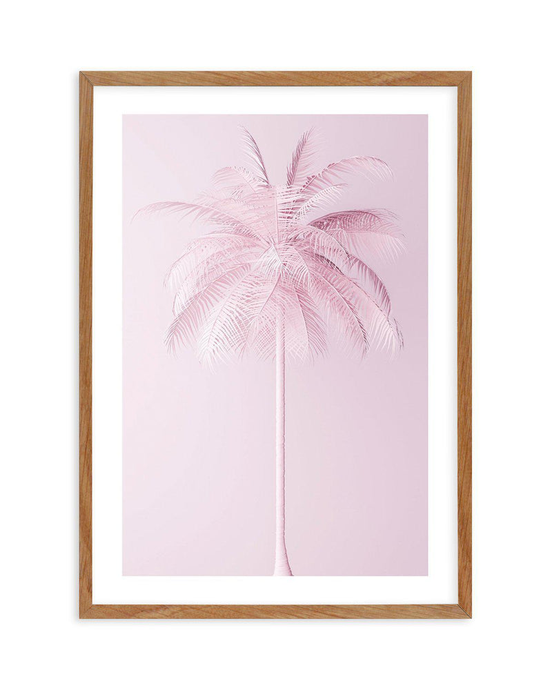 Pink Palm Art Print-PRINT-Olive et Oriel-Olive et Oriel-50x70 cm | 19.6" x 27.5"-Walnut-With White Border-Buy-Australian-Art-Prints-Online-with-Olive-et-Oriel-Your-Artwork-Specialists-Austrailia-Decorate-With-Coastal-Photo-Wall-Art-Prints-From-Our-Beach-House-Artwork-Collection-Fine-Poster-and-Framed-Artwork