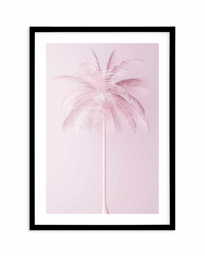Pink Palm Art Print-PRINT-Olive et Oriel-Olive et Oriel-A5 | 5.8" x 8.3" | 14.8 x 21cm-Black-With White Border-Buy-Australian-Art-Prints-Online-with-Olive-et-Oriel-Your-Artwork-Specialists-Austrailia-Decorate-With-Coastal-Photo-Wall-Art-Prints-From-Our-Beach-House-Artwork-Collection-Fine-Poster-and-Framed-Artwork