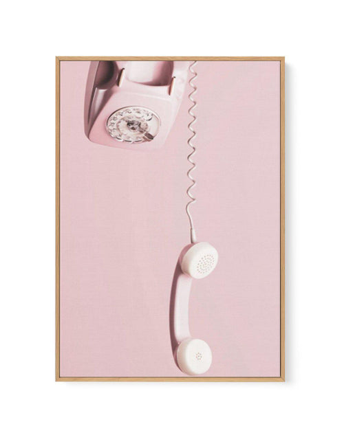 Pink Telephone | Framed Canvas-CANVAS-You can shop wall art online with Olive et Oriel for everything from abstract art to fun kids wall art. Our beautiful modern art prints and canvas art are available from large canvas prints to wall art paintings and our proudly Australian artwork collection offers only the highest quality framed large wall art and canvas art Australia - You can buy fashion photography prints or Hampton print posters and paintings on canvas from Olive et Oriel and have them d
