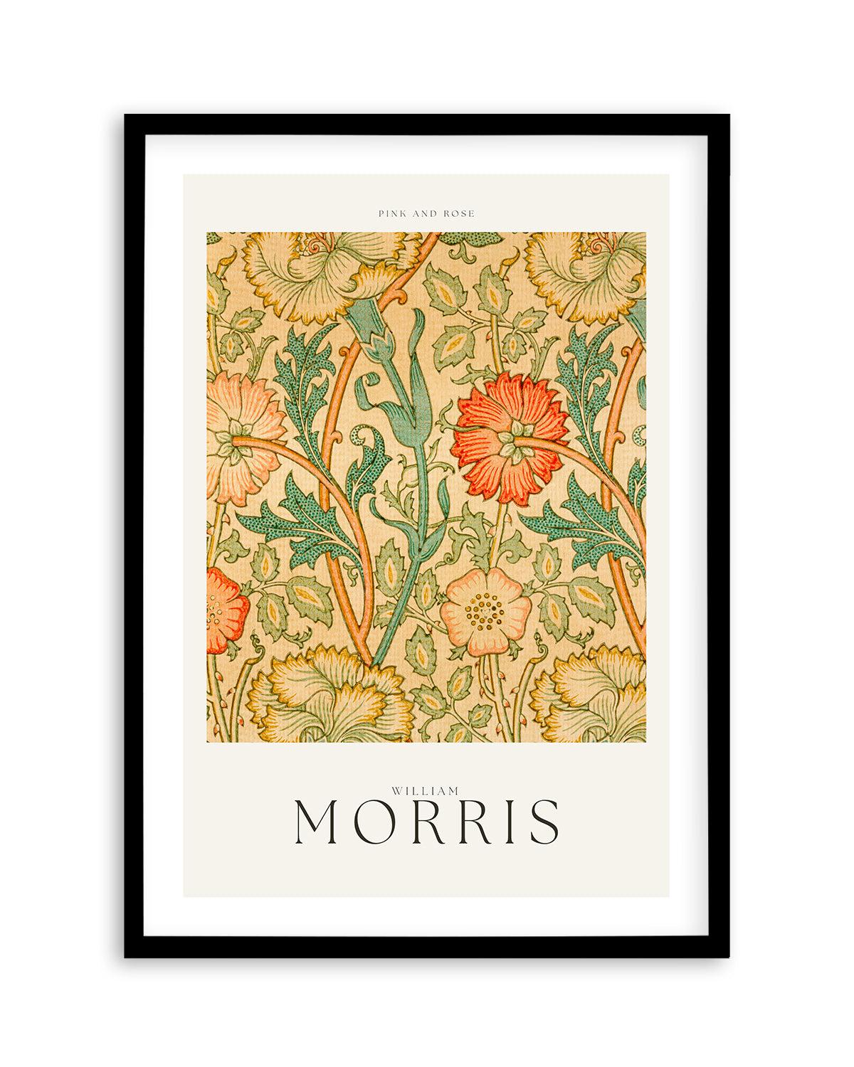 Pink & Rose by William Morris Art Print