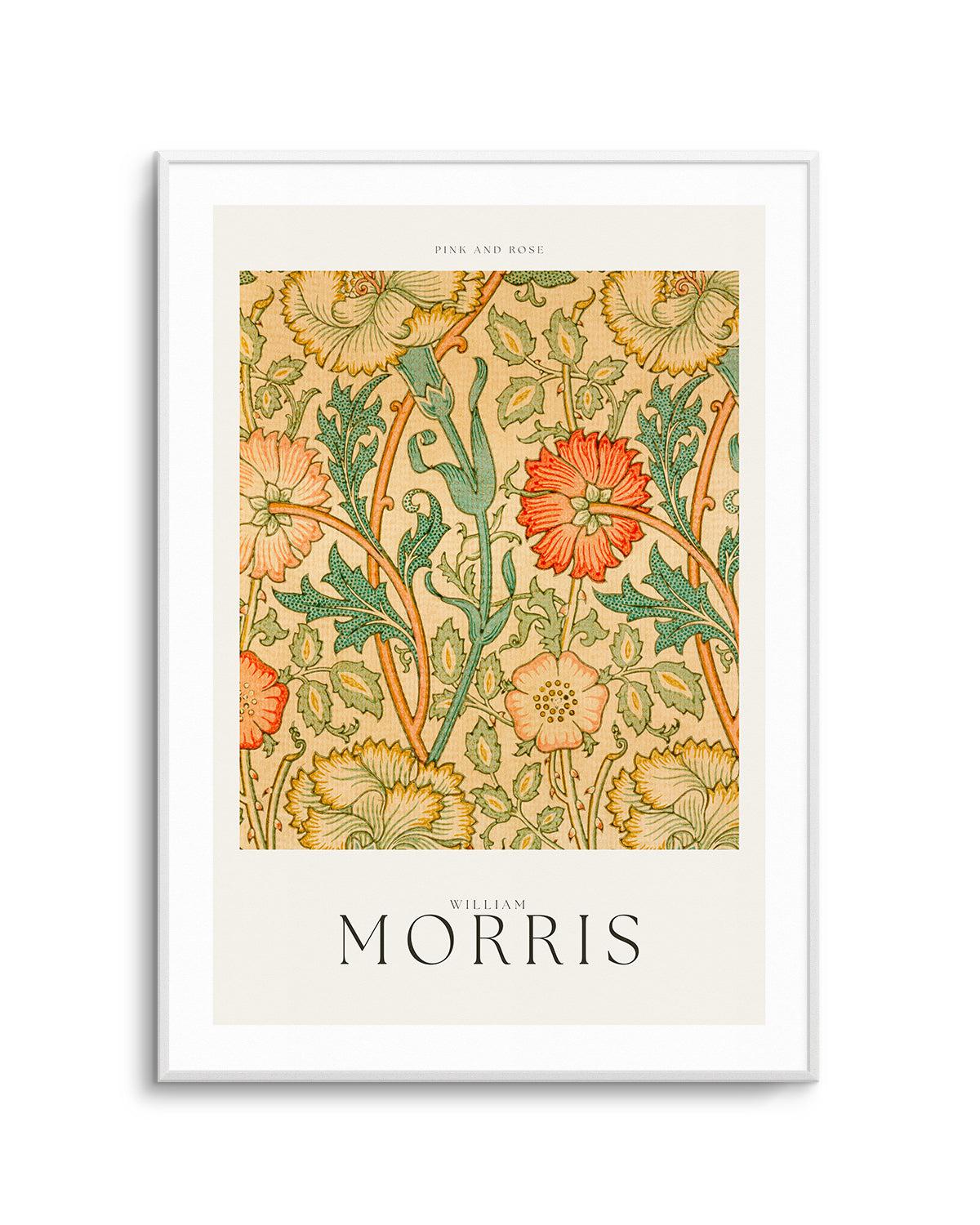 Pink & Rose by William Morris Art Print