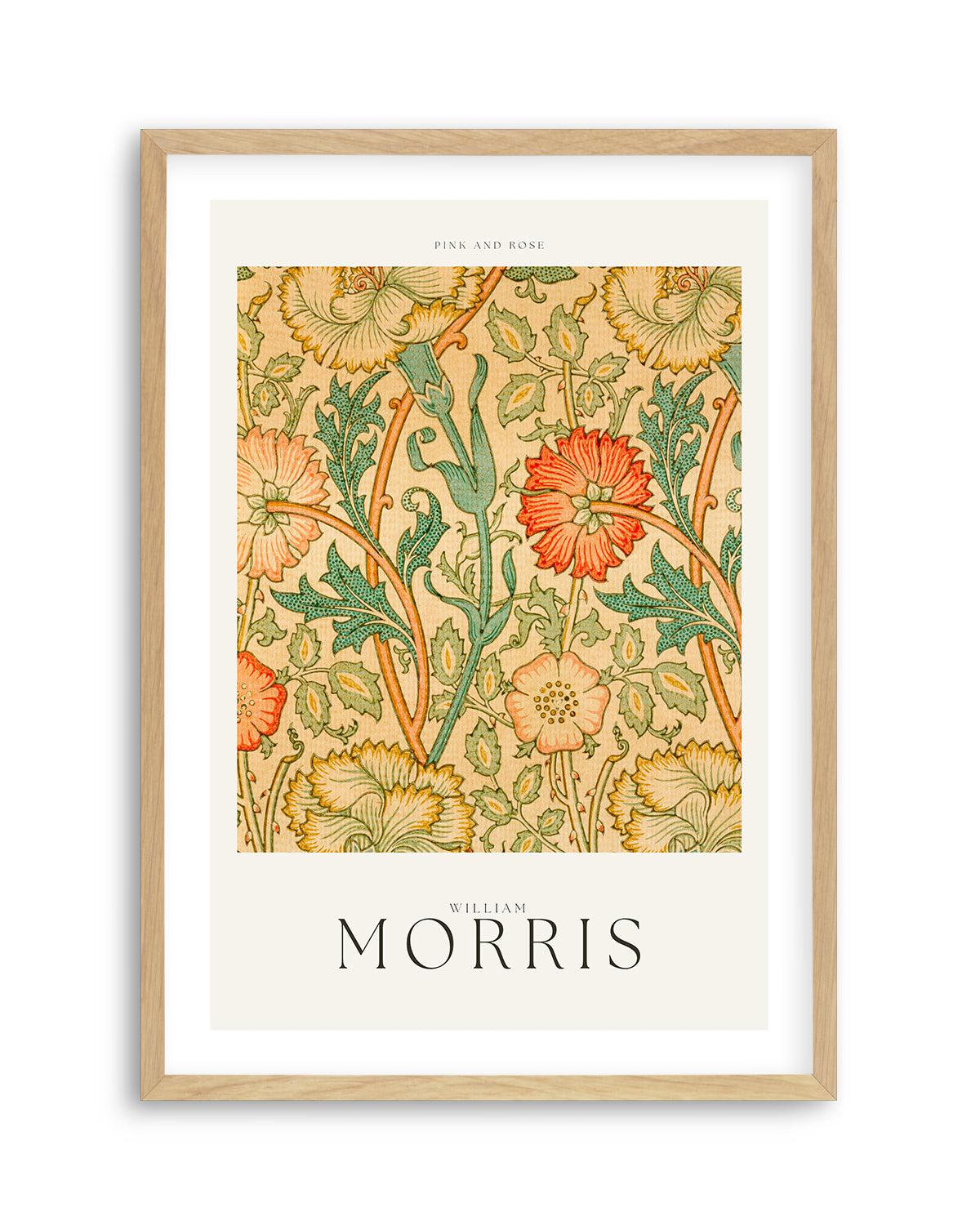 Pink & Rose by William Morris Art Print