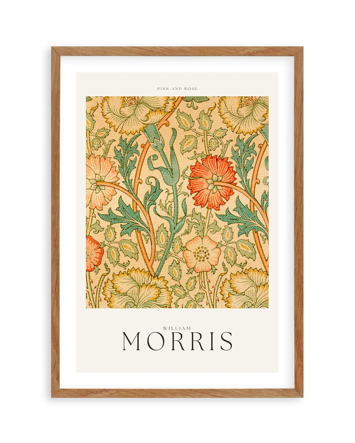 Pink & Rose by William Morris Art Print