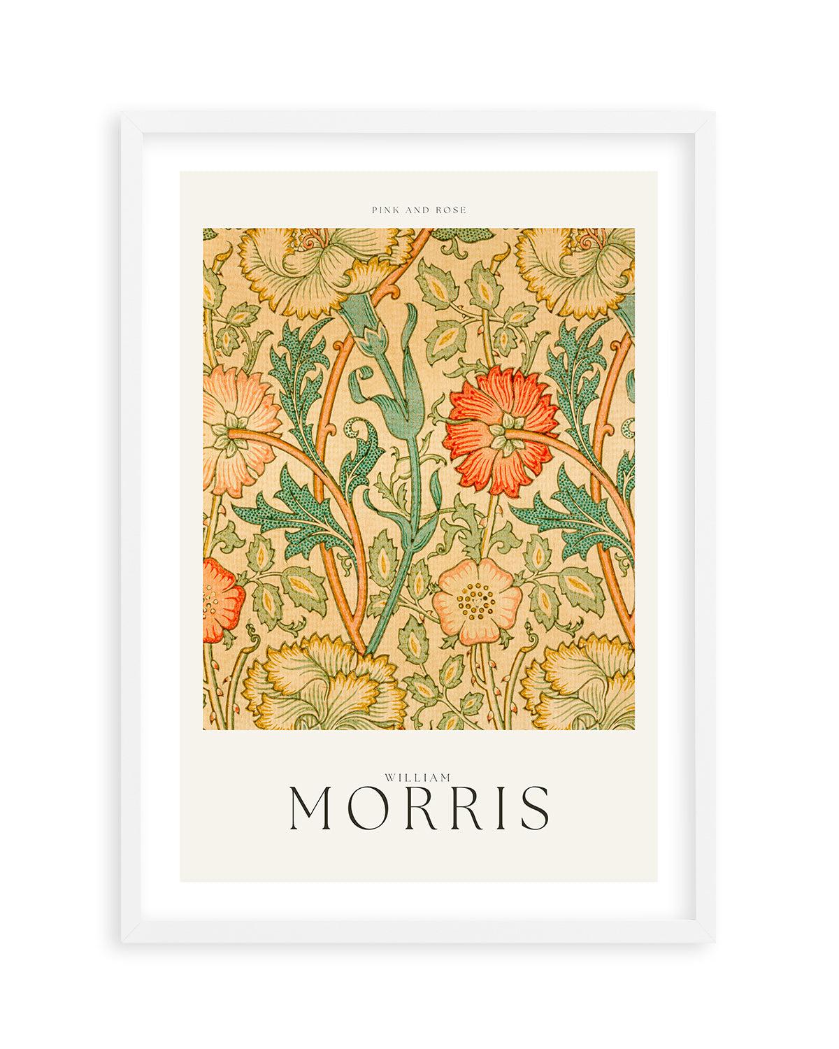 Pink & Rose by William Morris Art Print