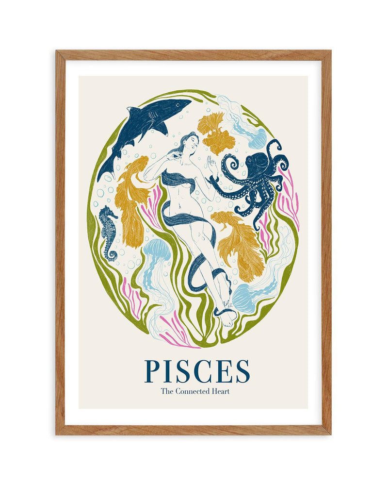 Pisces By Jenny Liz Rome Art Print-PRINT-Olive et Oriel-Olive et Oriel-50x70 cm | 19.6" x 27.5"-Walnut-With White Border-Buy-Australian-Art-Prints-Online-with-Olive-et-Oriel-Your-Artwork-Specialists-Austrailia-Decorate-With-Coastal-Photo-Wall-Art-Prints-From-Our-Beach-House-Artwork-Collection-Fine-Poster-and-Framed-Artwork