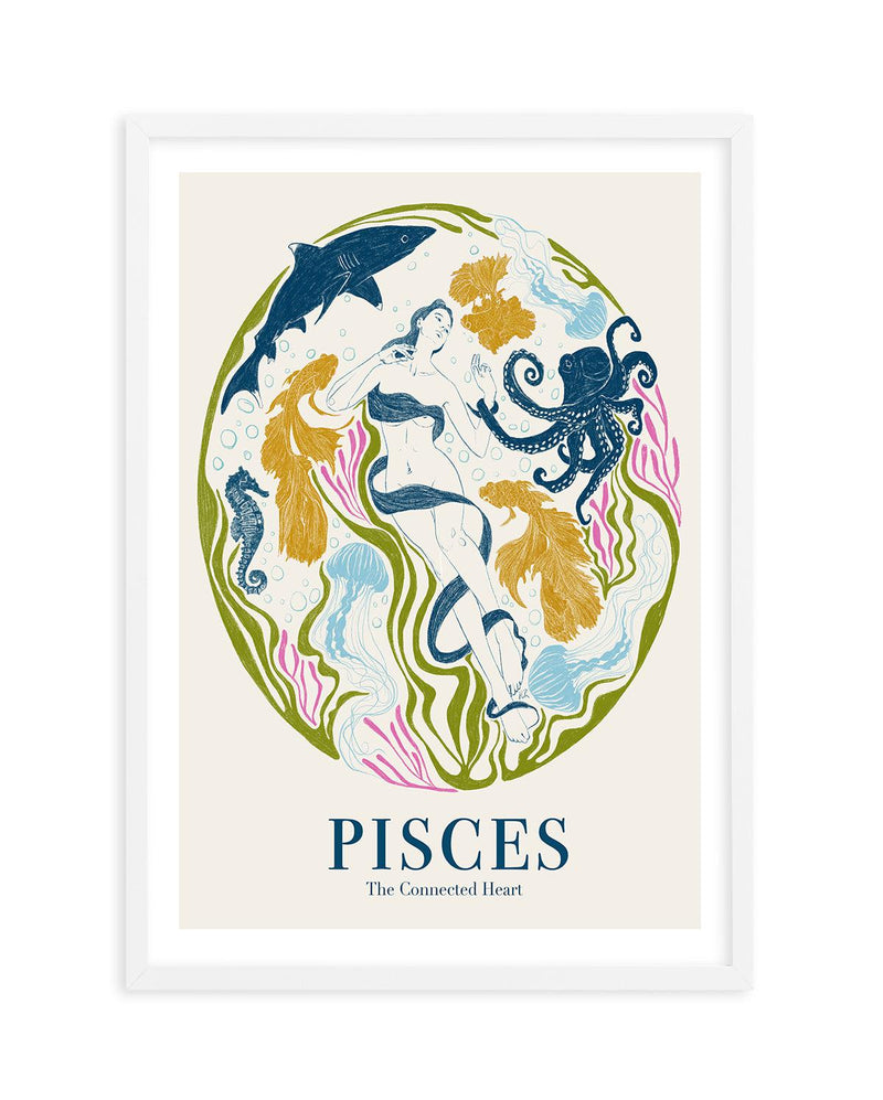 Pisces By Jenny Liz Rome Art Print-PRINT-Olive et Oriel-Olive et Oriel-A5 | 5.8" x 8.3" | 14.8 x 21cm-White-With White Border-Buy-Australian-Art-Prints-Online-with-Olive-et-Oriel-Your-Artwork-Specialists-Austrailia-Decorate-With-Coastal-Photo-Wall-Art-Prints-From-Our-Beach-House-Artwork-Collection-Fine-Poster-and-Framed-Artwork