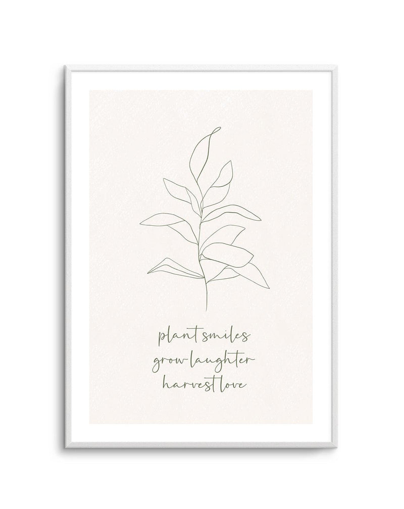 Plant Smiles, Grow Laughter Art Print-PRINT-Olive et Oriel-Olive et Oriel-Buy-Australian-Art-Prints-Online-with-Olive-et-Oriel-Your-Artwork-Specialists-Austrailia-Decorate-With-Coastal-Photo-Wall-Art-Prints-From-Our-Beach-House-Artwork-Collection-Fine-Poster-and-Framed-Artwork