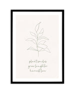 Plant Smiles, Grow Laughter Art Print-PRINT-Olive et Oriel-Olive et Oriel-A5 | 5.8" x 8.3" | 14.8 x 21cm-Black-With White Border-Buy-Australian-Art-Prints-Online-with-Olive-et-Oriel-Your-Artwork-Specialists-Austrailia-Decorate-With-Coastal-Photo-Wall-Art-Prints-From-Our-Beach-House-Artwork-Collection-Fine-Poster-and-Framed-Artwork