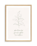 Plant Smiles, Grow Laughter Art Print-PRINT-Olive et Oriel-Olive et Oriel-A5 | 5.8" x 8.3" | 14.8 x 21cm-Oak-With White Border-Buy-Australian-Art-Prints-Online-with-Olive-et-Oriel-Your-Artwork-Specialists-Austrailia-Decorate-With-Coastal-Photo-Wall-Art-Prints-From-Our-Beach-House-Artwork-Collection-Fine-Poster-and-Framed-Artwork