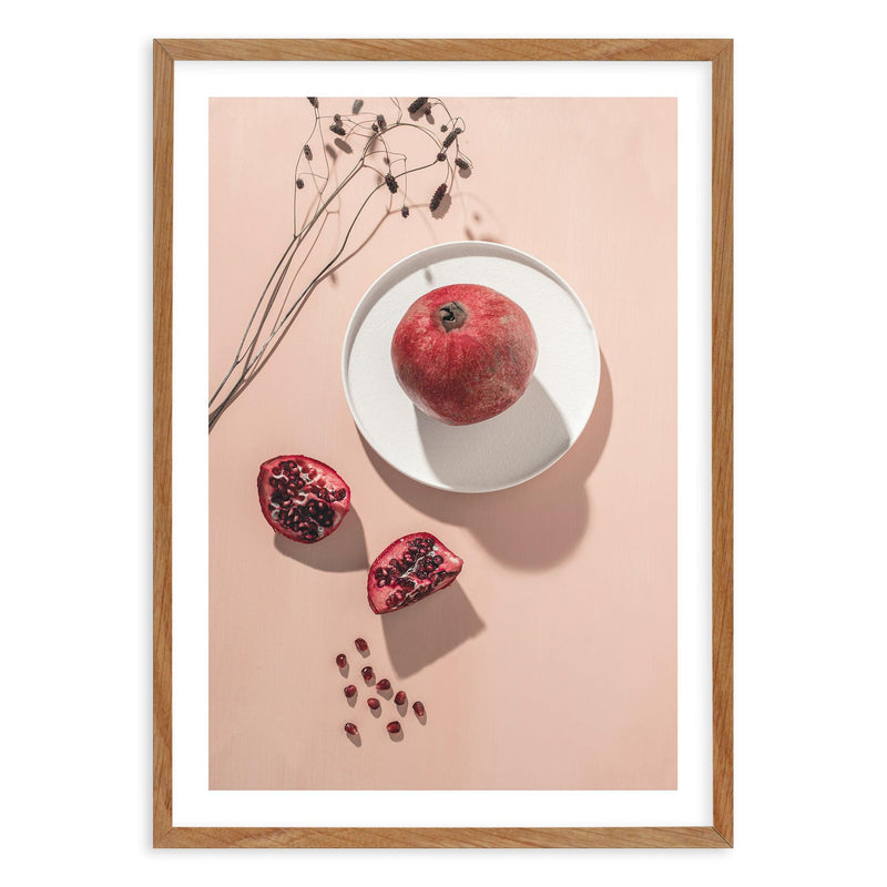 Pomegranates Art Print-PRINT-Olive et Oriel-Olive et Oriel-50x70 cm | 19.6" x 27.5"-Walnut-With White Border-Buy-Australian-Art-Prints-Online-with-Olive-et-Oriel-Your-Artwork-Specialists-Austrailia-Decorate-With-Coastal-Photo-Wall-Art-Prints-From-Our-Beach-House-Artwork-Collection-Fine-Poster-and-Framed-Artwork