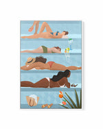 Poolside Ladies by Petra Lizde | Framed Canvas Art Print