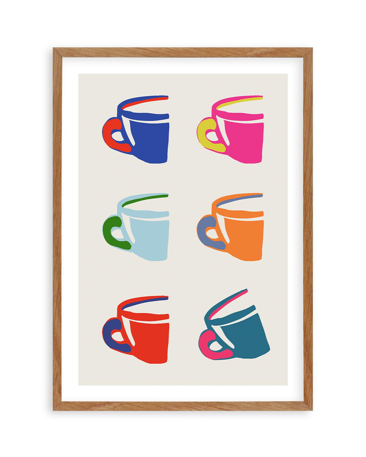 Pop Coffee II Art Print-PRINT-Olive et Oriel-Simmo-50x70 cm | 19.6" x 27.5"-Walnut-With White Border-Buy-Australian-Art-Prints-Online-with-Olive-et-Oriel-Your-Artwork-Specialists-Austrailia-Decorate-With-Coastal-Photo-Wall-Art-Prints-From-Our-Beach-House-Artwork-Collection-Fine-Poster-and-Framed-Artwork