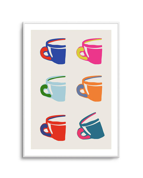 Pop Coffee II Art Print-PRINT-Olive et Oriel-Simmo-A5 | 5.8" x 8.3" | 14.8 x 21cm-Unframed Art Print-With White Border-Buy-Australian-Art-Prints-Online-with-Olive-et-Oriel-Your-Artwork-Specialists-Austrailia-Decorate-With-Coastal-Photo-Wall-Art-Prints-From-Our-Beach-House-Artwork-Collection-Fine-Poster-and-Framed-Artwork