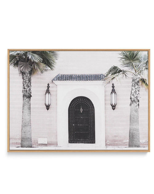Porte du Maroc | LS | Framed Canvas-Shop Australian Art Prints Online with Olive et Oriel - Our collection of Moroccan art prints offer unique wall art including moroccan arches and pink morocco doors of marrakech - this collection will add soft feminine colour to your walls and some may say bohemian style. These traditional morocco landscape photography includes desert scenes of palm trees and camel art prints - there is art on canvas and extra large wall art with fast, free shipping across Aus