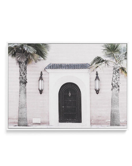 Porte du Maroc | LS | Framed Canvas-Shop Australian Art Prints Online with Olive et Oriel - Our collection of Moroccan art prints offer unique wall art including moroccan arches and pink morocco doors of marrakech - this collection will add soft feminine colour to your walls and some may say bohemian style. These traditional morocco landscape photography includes desert scenes of palm trees and camel art prints - there is art on canvas and extra large wall art with fast, free shipping across Aus