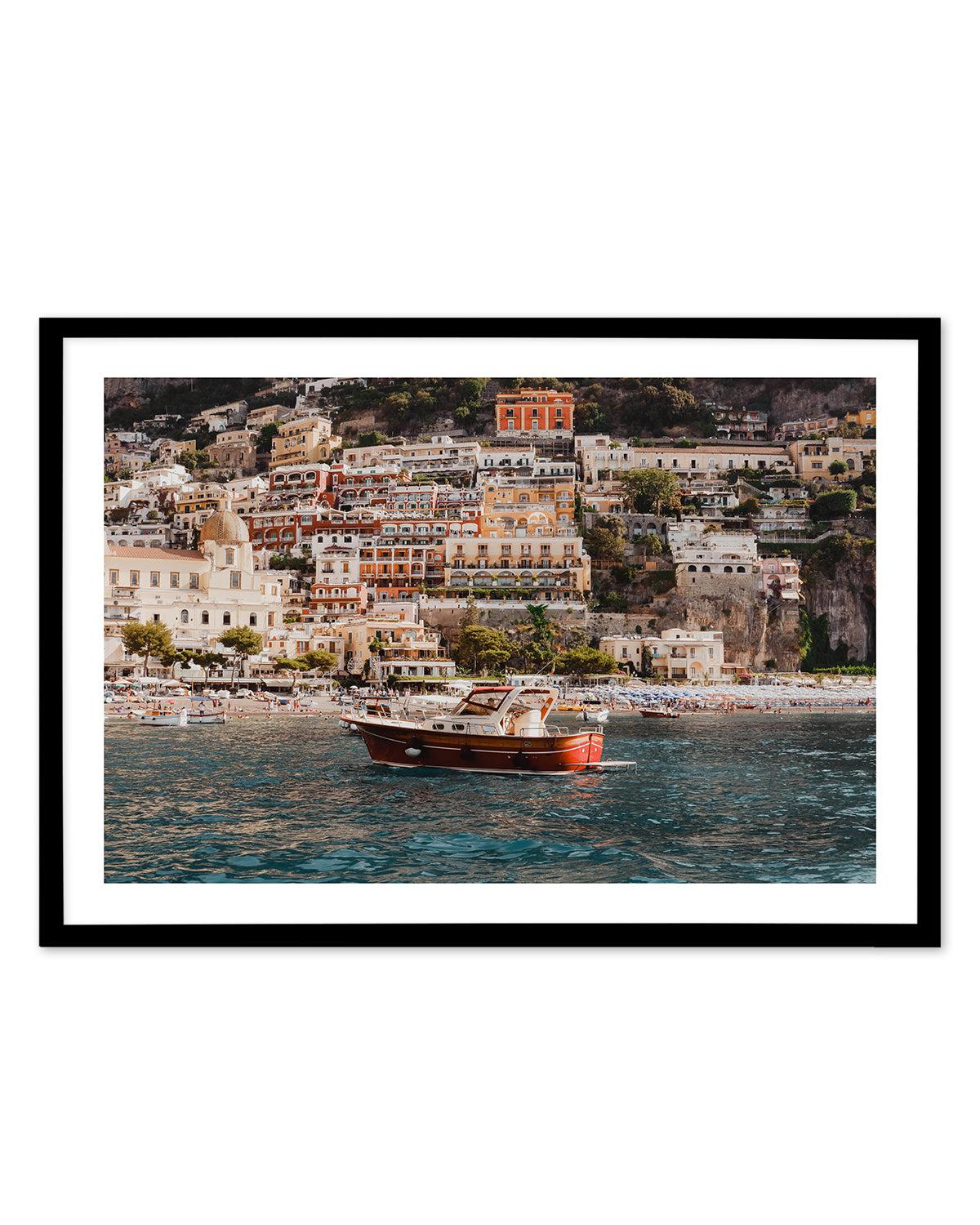 Positano Boat LS by Louise Krause Art Print