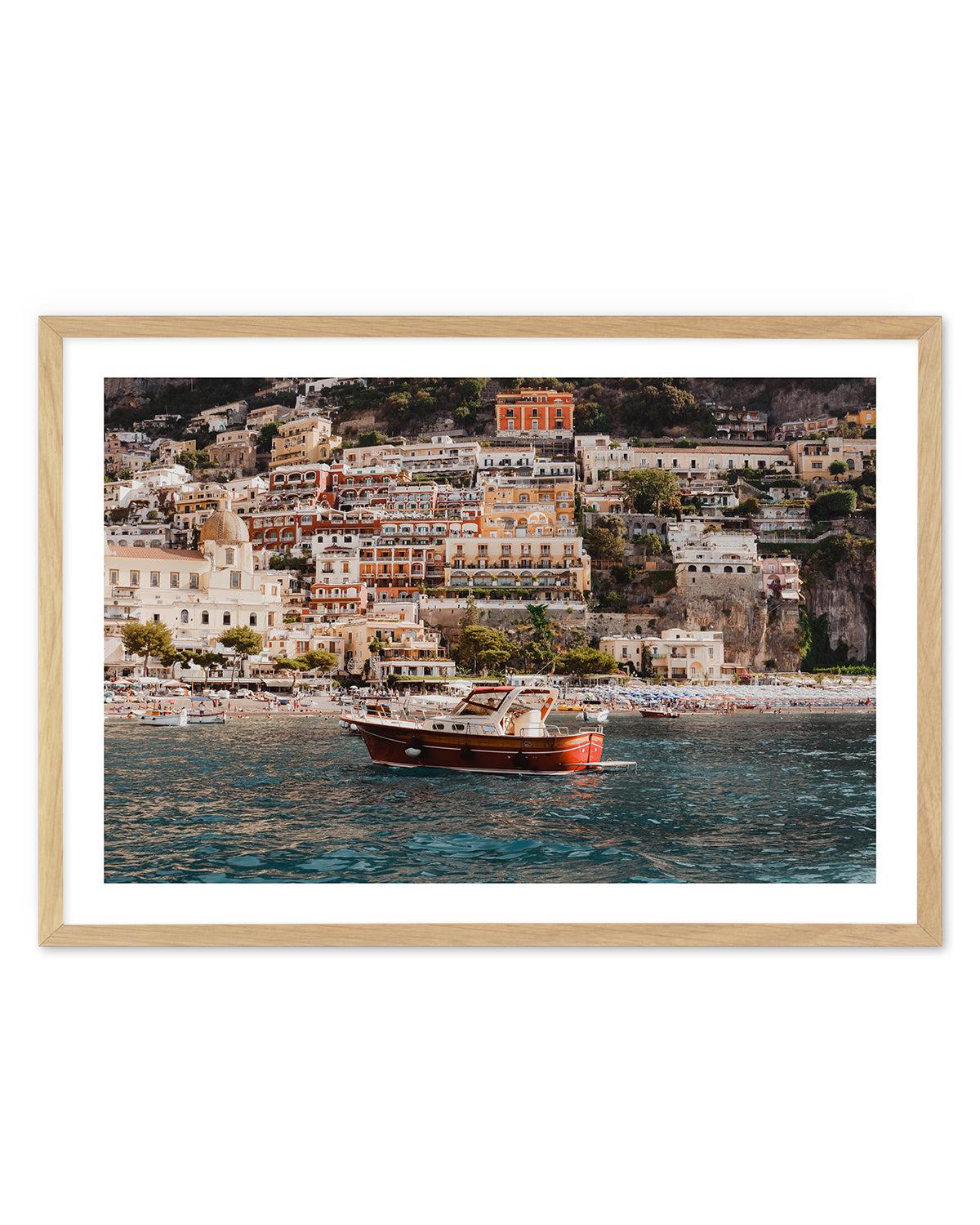 Positano Boat LS by Louise Krause Art Print