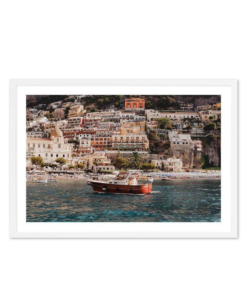 Positano Boat LS by Louise Krause Art Print