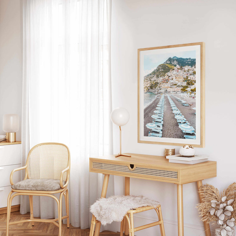 Positano Parisols Art Print-PRINT-Olive et Oriel-Olive et Oriel-Buy-Australian-Art-Prints-Online-with-Olive-et-Oriel-Your-Artwork-Specialists-Austrailia-Decorate-With-Coastal-Photo-Wall-Art-Prints-From-Our-Beach-House-Artwork-Collection-Fine-Poster-and-Framed-Artwork