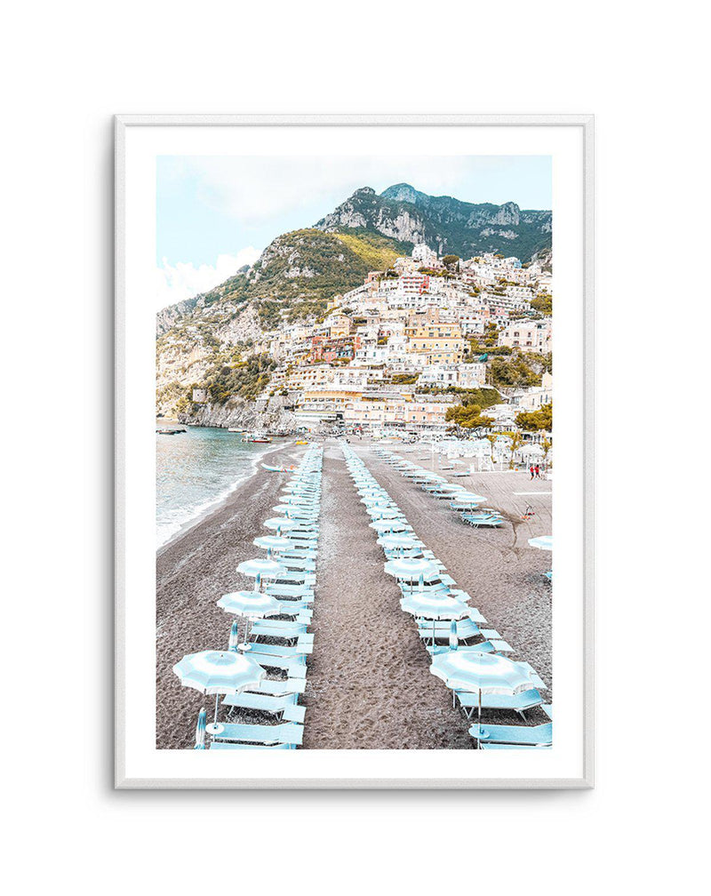 Positano Parisols Art Print-PRINT-Olive et Oriel-Olive et Oriel-A5 | 5.8" x 8.3" | 14.8 x 21cm-Unframed Art Print-With White Border-Buy-Australian-Art-Prints-Online-with-Olive-et-Oriel-Your-Artwork-Specialists-Austrailia-Decorate-With-Coastal-Photo-Wall-Art-Prints-From-Our-Beach-House-Artwork-Collection-Fine-Poster-and-Framed-Artwork