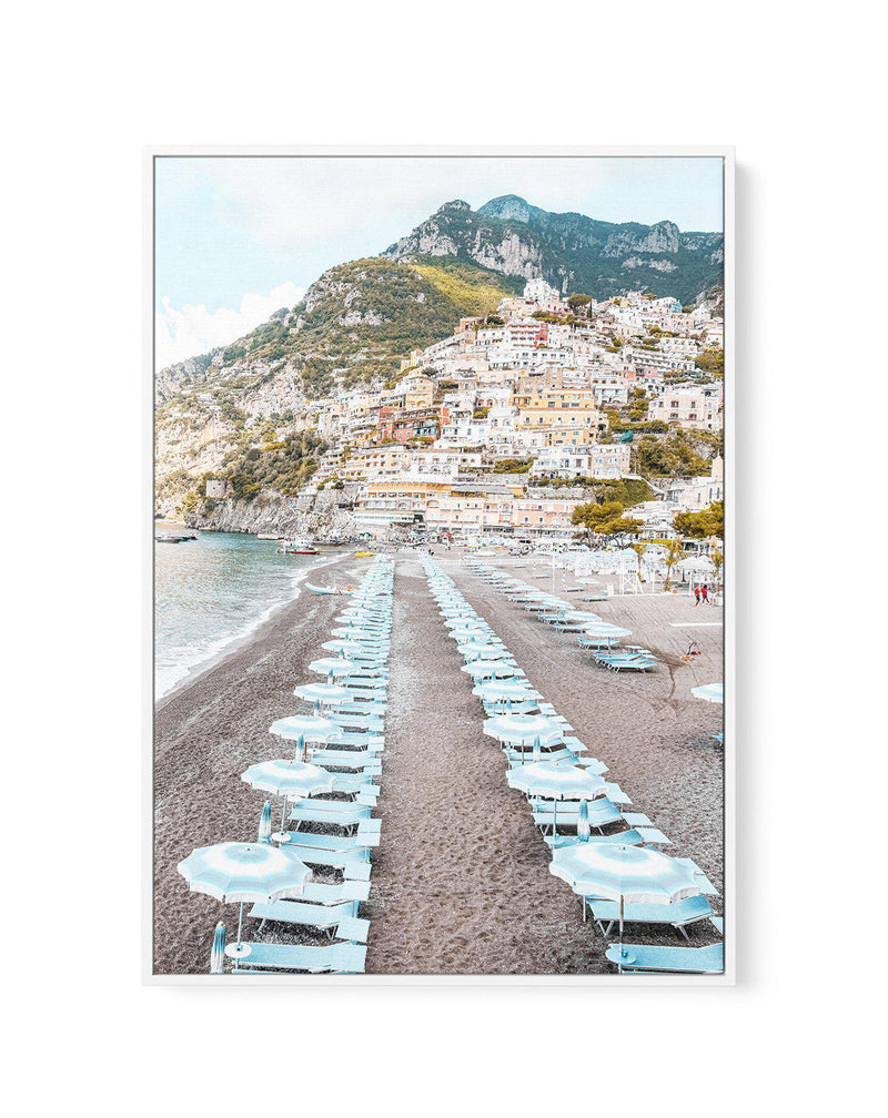 Positano Parisols | Framed Canvas-CANVAS-You can shop wall art online with Olive et Oriel for everything from abstract art to fun kids wall art. Our beautiful modern art prints and canvas art are available from large canvas prints to wall art paintings and our proudly Australian artwork collection offers only the highest quality framed large wall art and canvas art Australia - You can buy fashion photography prints or Hampton print posters and paintings on canvas from Olive et Oriel and have the