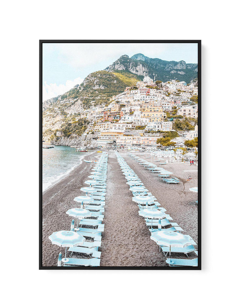 Positano Parisols | Framed Canvas-CANVAS-You can shop wall art online with Olive et Oriel for everything from abstract art to fun kids wall art. Our beautiful modern art prints and canvas art are available from large canvas prints to wall art paintings and our proudly Australian artwork collection offers only the highest quality framed large wall art and canvas art Australia - You can buy fashion photography prints or Hampton print posters and paintings on canvas from Olive et Oriel and have the