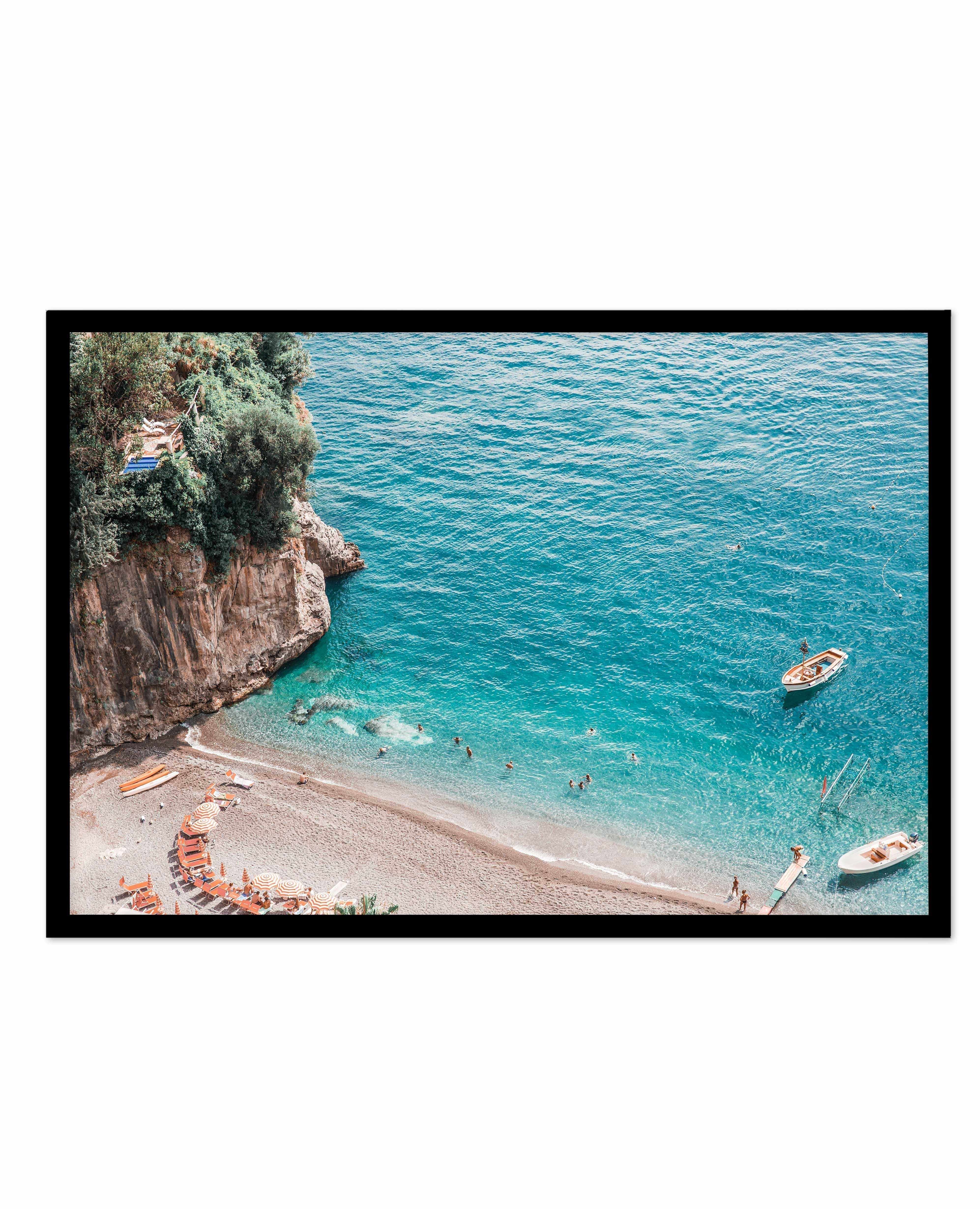 Positano Sands Art Print-PRINT-Olive et Oriel-Olive et Oriel-A5 | 5.8" x 8.3" | 14.8 x 21cm-Black-With White Border-Buy-Australian-Art-Prints-Online-with-Olive-et-Oriel-Your-Artwork-Specialists-Austrailia-Decorate-With-Coastal-Photo-Wall-Art-Prints-From-Our-Beach-House-Artwork-Collection-Fine-Poster-and-Framed-Artwork