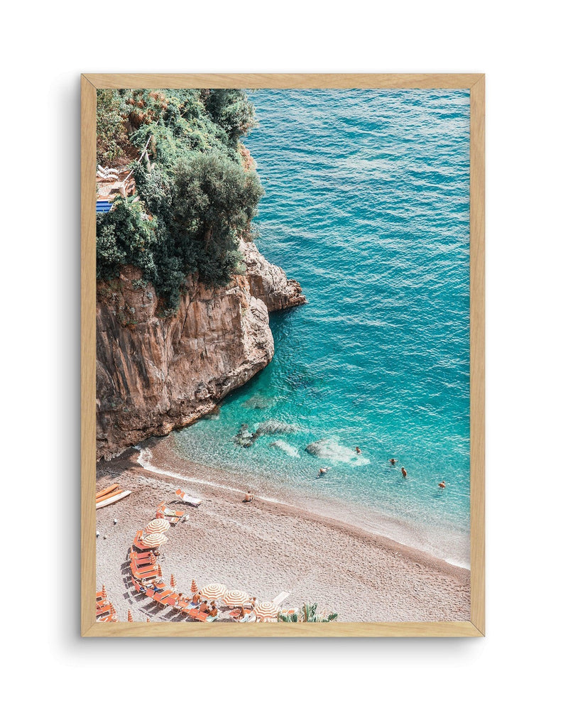 Positano Sands | Left PT Art Print-PRINT-Olive et Oriel-Olive et Oriel-A5 | 5.8" x 8.3" | 14.8 x 21cm-Oak-With White Border-Buy-Australian-Art-Prints-Online-with-Olive-et-Oriel-Your-Artwork-Specialists-Austrailia-Decorate-With-Coastal-Photo-Wall-Art-Prints-From-Our-Beach-House-Artwork-Collection-Fine-Poster-and-Framed-Artwork