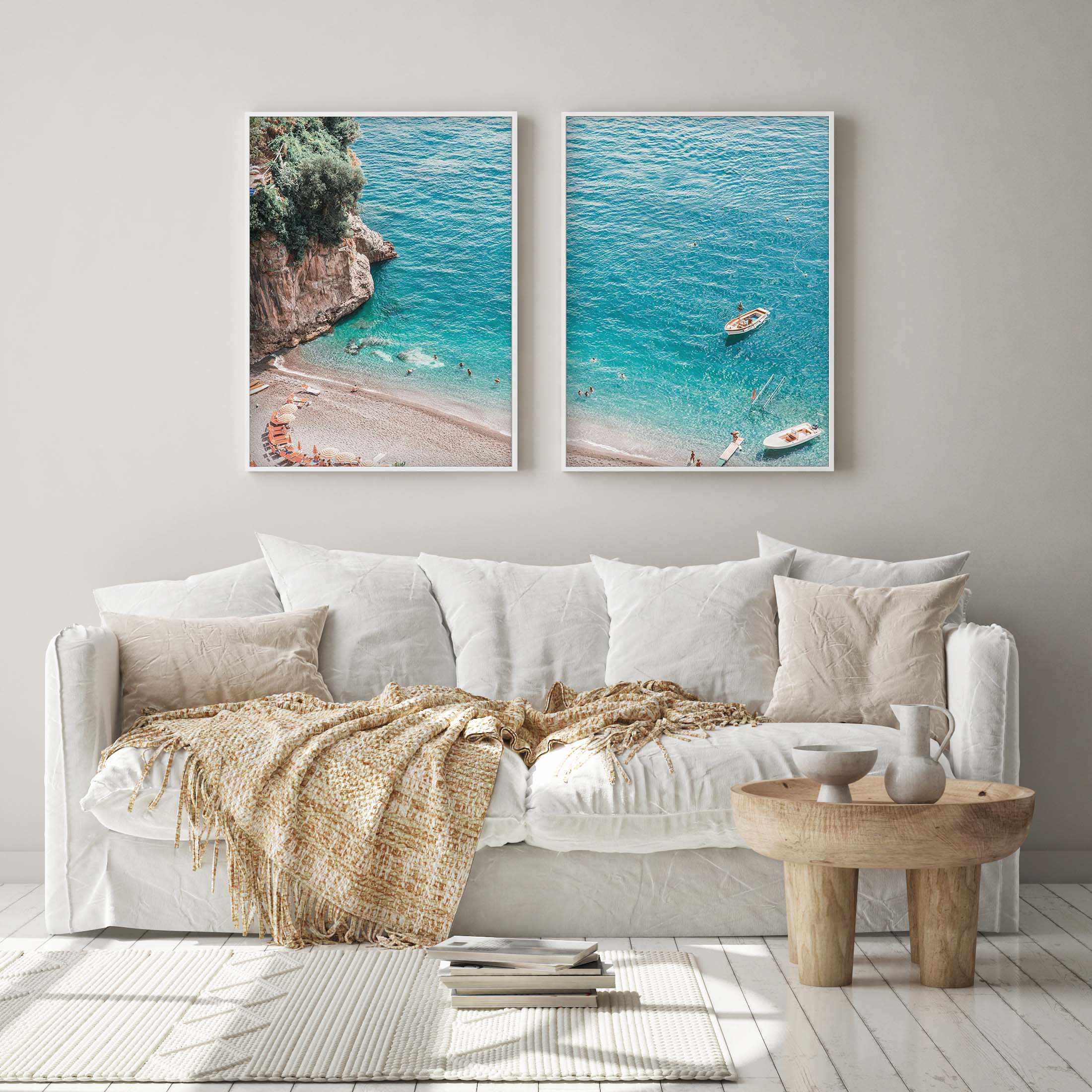 Positano Sands | Left PT Art Print-PRINT-Olive et Oriel-Olive et Oriel-Buy-Australian-Art-Prints-Online-with-Olive-et-Oriel-Your-Artwork-Specialists-Austrailia-Decorate-With-Coastal-Photo-Wall-Art-Prints-From-Our-Beach-House-Artwork-Collection-Fine-Poster-and-Framed-Artwork