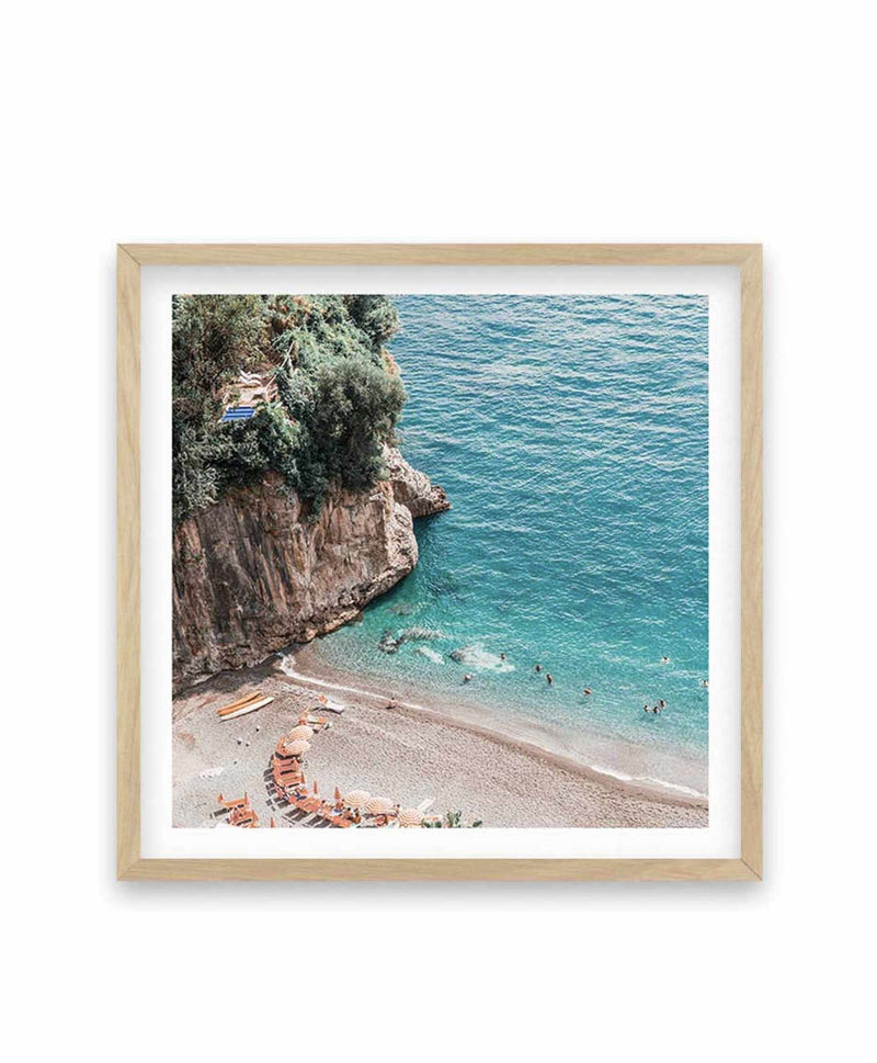 Positano Sands | Left SQ Art Print-PRINT-Olive et Oriel-Olive et Oriel-70x70 cm | 27.5" x 27.5"-Oak-With White Border-Buy-Australian-Art-Prints-Online-with-Olive-et-Oriel-Your-Artwork-Specialists-Austrailia-Decorate-With-Coastal-Photo-Wall-Art-Prints-From-Our-Beach-House-Artwork-Collection-Fine-Poster-and-Framed-Artwork