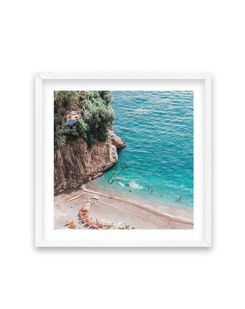 Positano Sands | Left SQ Art Print-PRINT-Olive et Oriel-Olive et Oriel-70x70 cm | 27.5" x 27.5"-White-With White Border-Buy-Australian-Art-Prints-Online-with-Olive-et-Oriel-Your-Artwork-Specialists-Austrailia-Decorate-With-Coastal-Photo-Wall-Art-Prints-From-Our-Beach-House-Artwork-Collection-Fine-Poster-and-Framed-Artwork